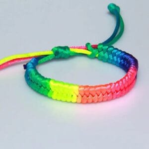 Bracelet Brésilien D’amitié en Corde Tressée 24 Cm en Coton Naturel