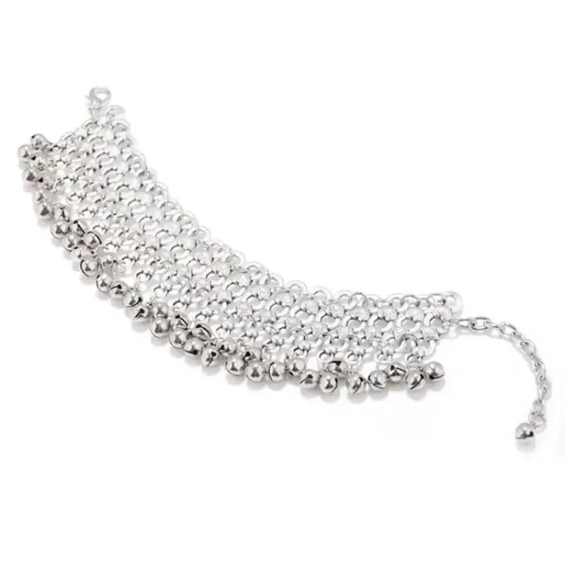 Bracelet de Cheville Bohème Vintage en Alliage de Zinc Argenté