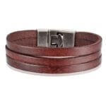 Bracelet en Cuir Style Classique pour Homme 18-20 Cm