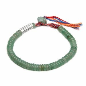 Bracelet Tibétain en Aventurine Verte pour Paix et Harmonie