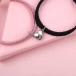 Bracelets de L’amitié Couple Magnétique en Corde et Acier Inoxydable