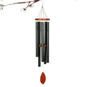 Carillon à Vent en Bois et Métal avec Cinq Tubes Métalliques