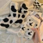 Chaussettes Pilou Pilou Mignonnes à Imprimé de Vaches