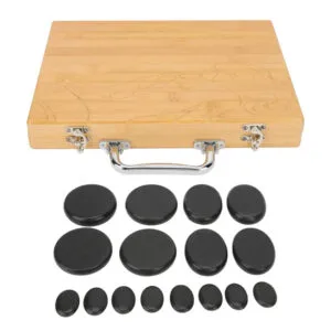 Coffret Bien-être avec Seize Pierres Chaudes en Basalte 2 Coffret Bien-être avec Seize Pierres Chaudes en Basalte