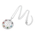 Collier 7 Chakras Symbole Om en Pierres Semi-précieuses Unique