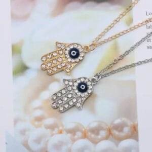 Collier D’amitié Hamsá en Alliage de Zinc Symbole de Protection