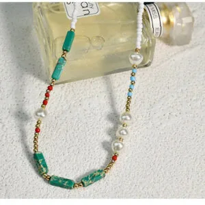 Collier en Argent Sterling avec Pierre Verte Naturelle Apaisante 3 Collier en Argent Sterling avec Pierre Verte Naturelle Apaisante