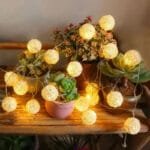 Guirlande Lumineuse en Rotin pour une Décoration Chic et Chaleureuse