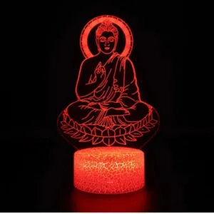Lampe Zen 3d Sept Couleurs avec Projection de Bouddha