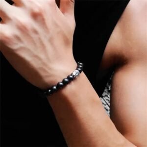 magnifique bracelet tibetain avec amulette bouddhiste artisanale 946