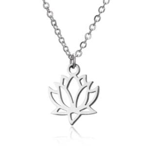 Pendentif Fleur de Lotus en Alliage de Zinc pour Croissance Personnelle