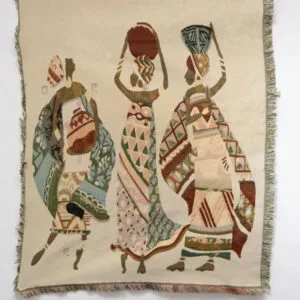 Plaid Ethnique en Coton avec Design de Femmes Captivantes