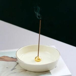 Porte Encens Goutte D’eau en Céramique pour Méditation et Relaxation