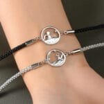 Ravissant Bracelet Couple Petit Prince et Renard en Corde Tressée