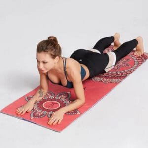 Tapis de Yoga Antidérapant Mandala 185x63 Cm en Microfibre