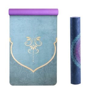 Tapis de Yoga en Daim Motif Spirituelle - Luxe et Durabilité