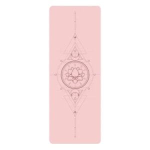 Tapis de Yoga Imprimé Fleur de Lotus en Caoutchouc Antidérapant