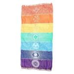 Tapis de Yoga de Méditation 7 Chakras en Coton et Jute