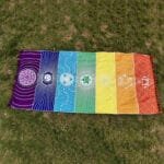 Tapis Sept Chakras Bohème pour Décoration et Pratique Spirituelle