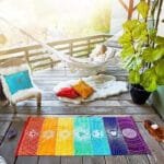 Tapis Sept Chakras Bohème pour Décoration et Pratique Spirituelle